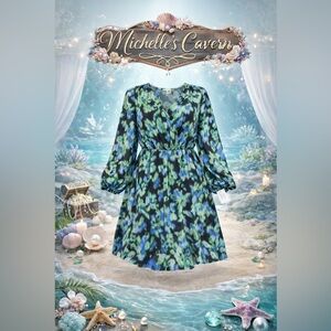 Time and Tru woman’s size XL Dress in Green and Blue